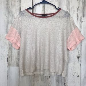 Banana Republic | Sheer Crop Top Size Large 100% Linen